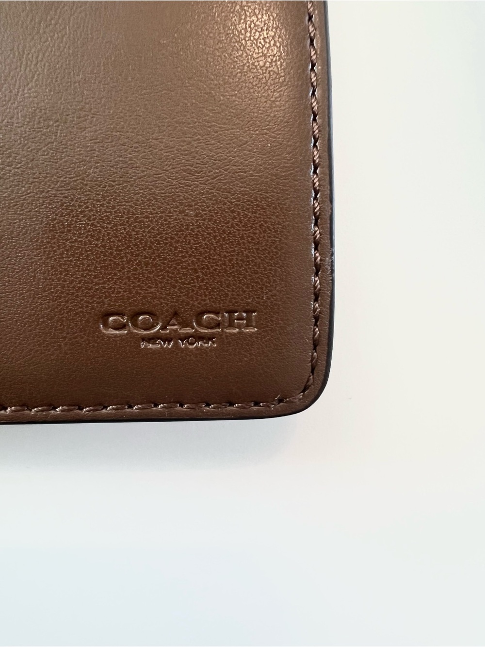 Coach Signature Wallet With Checkbook in Brown - Picture 3 of 12